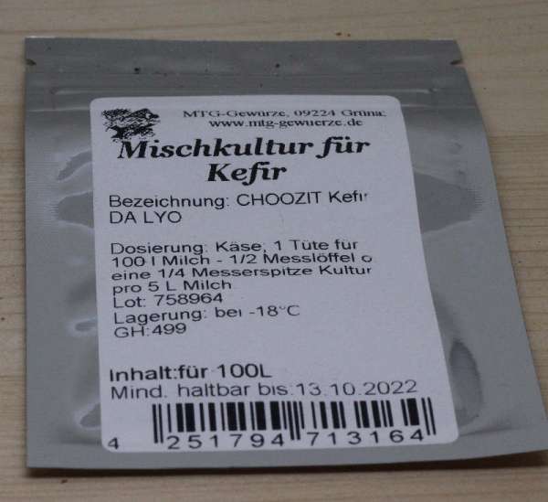 Mischkultur für Kefir ; Kefir selber machen. MTG-Gewürze Chemnitz